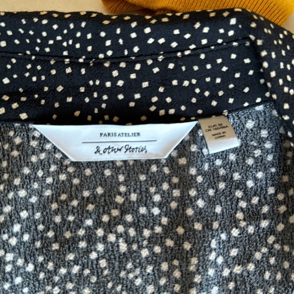 & Other Stories Black and white Polka dot dress. - Picture 9 of 10